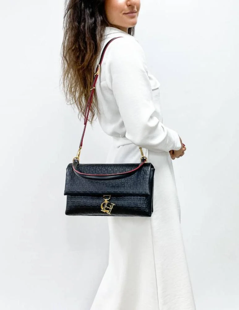 Marbella Italian Leather Shoulder Bag Signature